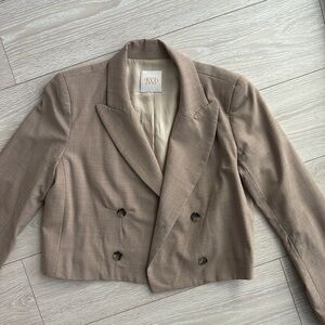 TWP Cropped Nude Blazer